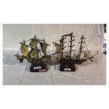 Two Wooden Ship Banks