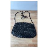 Vintage Carla Marchi Black Sequined and Beaded