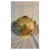 Vintage Apple Pattern Cookie Jar