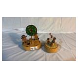 Two Vintage Japan Animated Music Boxes