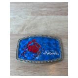 Vintage Holographic Cancer Zodiac Belt Buckle