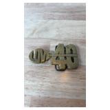 Vintage Taiwan ï¿½Love 40ï¿½ Solid Brass Belt Buckle