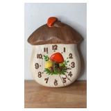 Vintage Atlantic Mold Ceramic Mushroom Wall Clock
