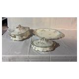 Limoges France 3 Pc Serving Set Soup, Side and
