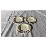 Lot of 3 Bud Light Haeger Ashtrays 5 Inch