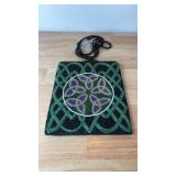 Hand-Beaded Celtic Knot Flat Crossbody Bag