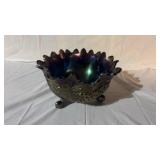 Grape and Cable Pattern Fluted Carnival Glass