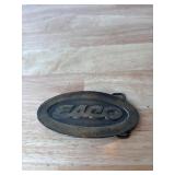 Vintage EACO Oval Advertising Belt Buckle - Made