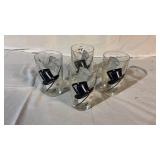 4 Pc Tophat Whiskey Tumblers 6 Inches Tall