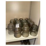 Lot of 14 Hemingray glass insulators