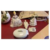 Vintage Ceramic Figurines and Mini Tea Set