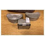 Vintage Metal Bait Boxes and Creel