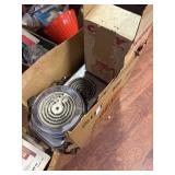 Vintage electric hot plates and coffee brewer