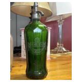Vintage green C.C.B Greensburg seltzer bottle