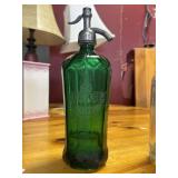 Vintage green C.C.B Greensburg seltzer bottle