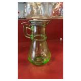 Vintage Hazel Atlas Uranium Glass Syrup Pitcher