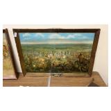 Vintage Custerï¿½s Last Fight Budweiser Print