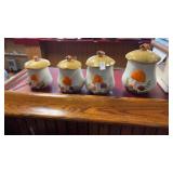 Ceramic Mushroom Canisters, Some Chips
