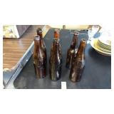 6 vintage brewing bottles