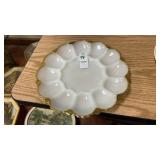 Vintage Milk Glass Deviled Egg Dish