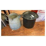 Speckled Enamelware Stock Pot and Cowboy Coffee