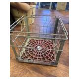 Vintage metal milk crate
