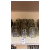 Lot of 9 Armstrong 56 Clear Glass Insulators