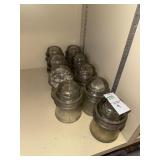 Lot of 9 Armstrong glass insulators