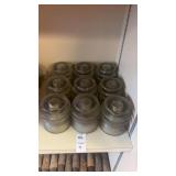 Lot of 9 Armstrong 56 Clear Glass Insulators