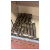Lot of 13 Wooden Insulator Pegs