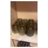 Lot of 9 Armstrong 56 Clear Glass Insulators