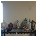 Shelf lot of 8 vintage collectible decanters Jim