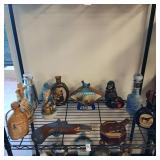 Shelf lot of 11 vintage collectible decanters Jim