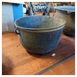 Cast iron kettle 23" wide 15" tall