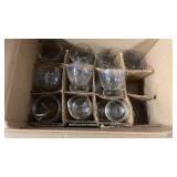 Lot of Clear Glass Drinking Glasses
