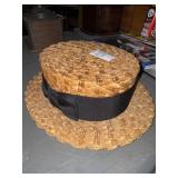 Straw boater hat