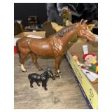 Cast iron horse figurines