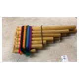 Traditional Andean bamboo pan flute or zampoï¿½a