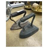 2 vintage cast sad irons