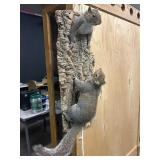 Taxidermy Squirrels on Bark
