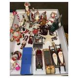Flat of santa, etc ornaments