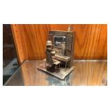 Vintage welded copper-tone/brass-tone metal