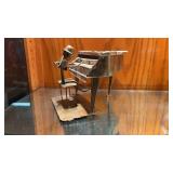 Vintage welded copper-tone/brass-tone metal
