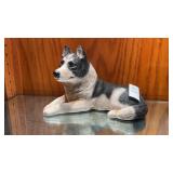 Vintage Sandicast Siberian Husky Sculpture
