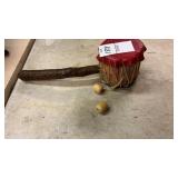 A vintage souvenir/toy drum, resembling