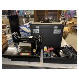 Vintage Singer Featherweight 221 with accessories