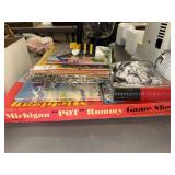 Vintage Michigan Rummy game and Golden books