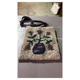 Hand Crafted Wool Floral Tote Bag