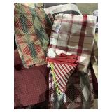 Lot of Christmas textiles - runners, table cloth