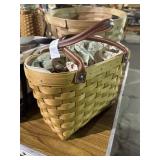 Longaberger purse basket with liner and protector